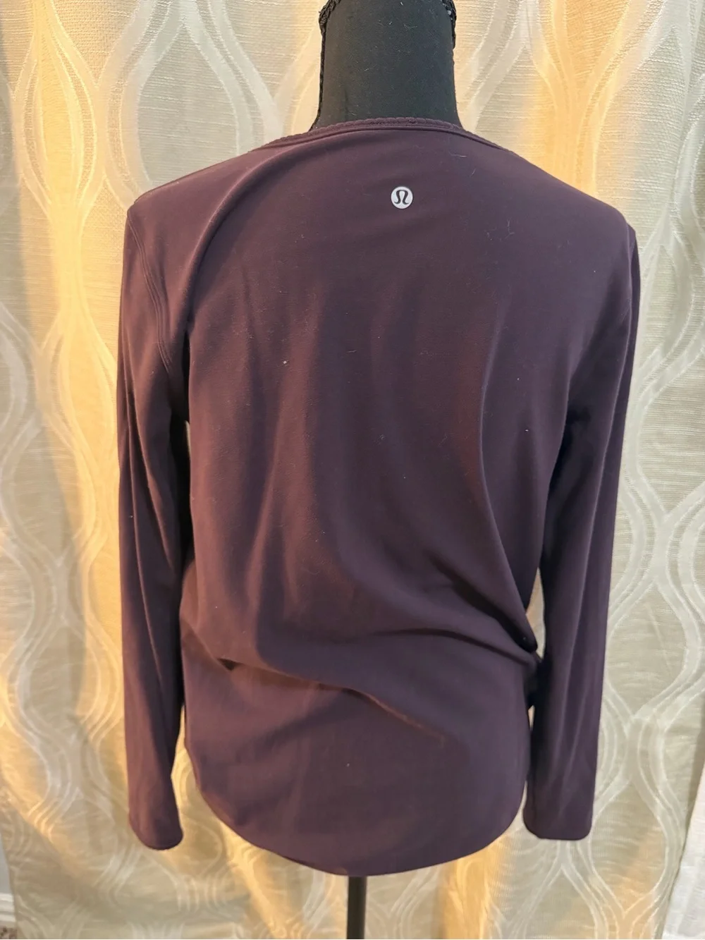 Lululemon Women's Deep Plum Wrap-Front Long Sleeve Top